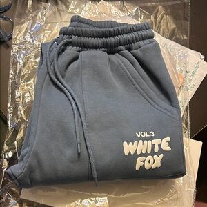 White Fox Boutique Blue Track Pants